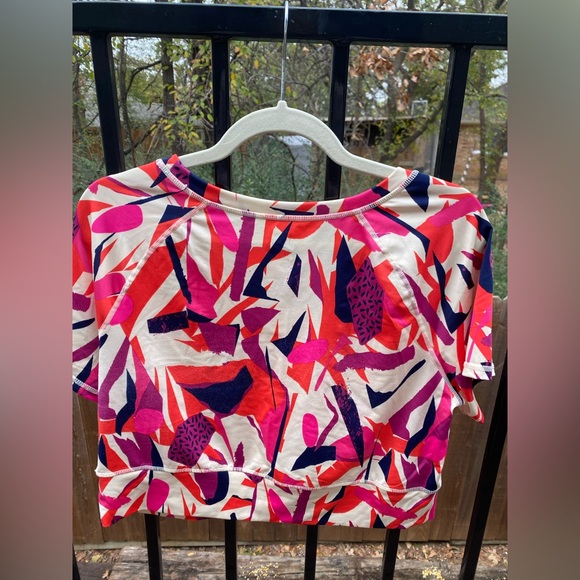 Vibrant Multicolor Crop Top - Picture 2 of 3
